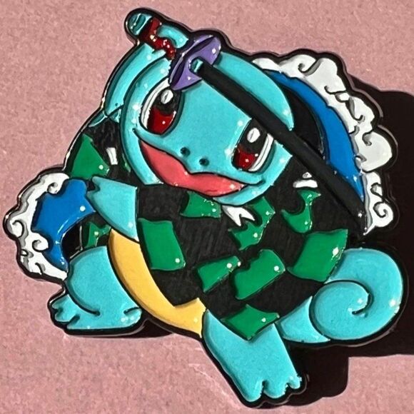 Squirtle/Tanjiro Pokemon Enamel Pin - Picture 5 of 5